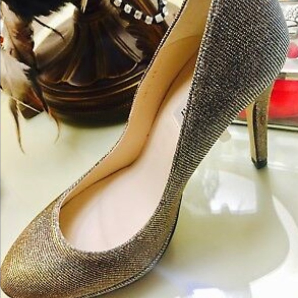 L K Bennett Closed Toe Heels Silver